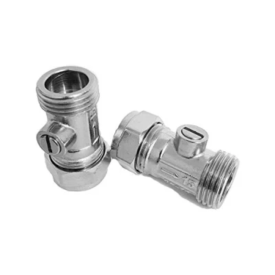 Afbeelding van Pipestation 15 mm isolatieklep 2 stuks x 1/2 inch Bolofix mannelijk ijzer plat geconfronteerd isolatorventiel voor kraanconnector Flexi buizen warm en koudwatersystemen