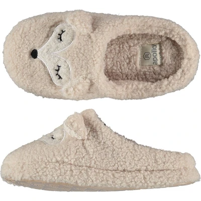 Afbeelding van Apollo Pantoffels dames Beige Teddy Fox maat 39/40 Sloffen 40