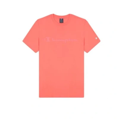 Afbeelding van Champion Crewneck Tshirt print, Heren, Maat: XS, Coral