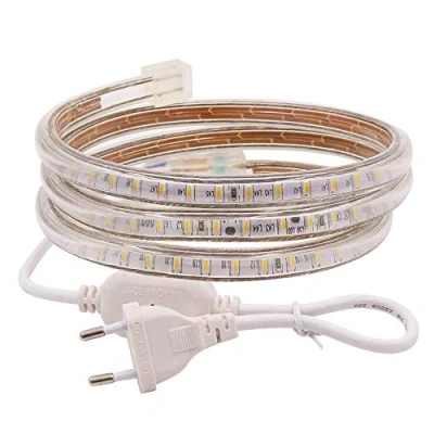 Afbeelding van XUNATA ledstrip, 5 m, 220 V, SMD 3014, 120 leds/m, IP67, waterdicht, witte plafond voor keuken, ledverlichting, warm wit