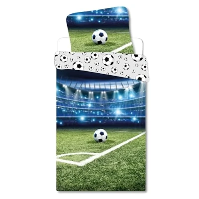 Afbeelding van Beddengoed voetbalstadion, 100% katoen, dekbedovertrek 140 x 200 cm + kussensloop 65