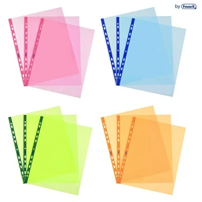 Afbeelding van Favorit, Enveloppen met glad oppervlak, A4, 10 stuks, 22 x 30 cm, binnenformaat, transparant, verschillende pastelkleuren (willekeurige kleur)