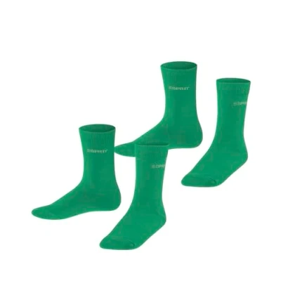 Afbeelding van ESPRIT Uniseks kind Sokken Foot Logo Multipack K So katoen eenkleurig 2 paar, Groen Apple 7200, 23 26