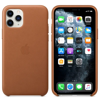 Afbeelding van Apple origineel leather case iPhone 11 Pro Saddle Brown MWYD2ZM/A