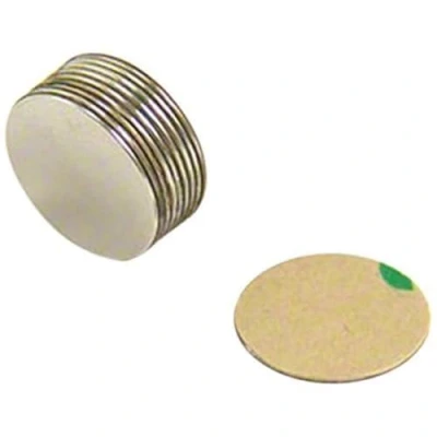 Afbeelding van First4magnets F290SA 10 zelfklevende diameter x 0,5 mm dikke N42 neodymium magneet 0,28 kg aantrekkingskracht (zuid) (1 stuk), 15 dik, stuks