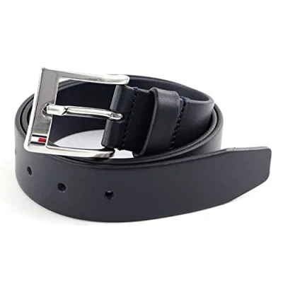 Afbeelding van Tommy Hilfiger Herenriem New Aly Belt Leren riem, Middernacht, W80