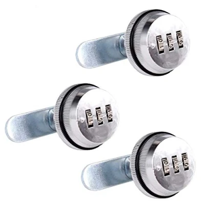 Afbeelding van Spotact 3 Stuks Combinatie Cam Slot Veiligheidssloten een Chroom Zink Legering Wachtwoord Codeslot Voor Box Kabinet (2CM)