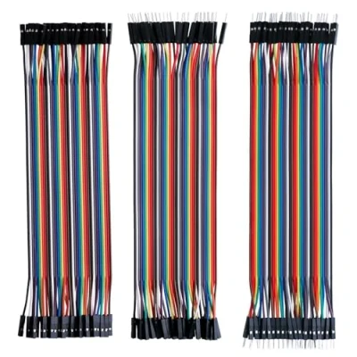 Afbeelding van Elegoo 120 Stuks Multi Kleuren Dupont Draad 40pin Male naar Female, Male, Female Breadboard Jumper Draden Lintkabels Kit voor Arduino