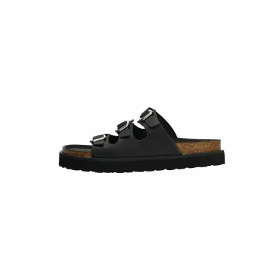 Afbeelding van Sacha Zwarte Slippers (Maat 36, Leer)