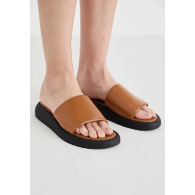 Afbeelding van Copenhagen Studios Pantoffels, Dames, Maat: 36, Cognac Leer