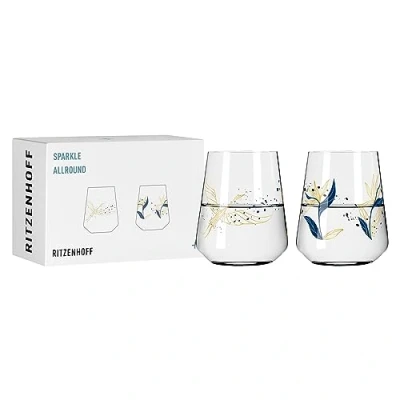 Afbeelding van RITZENHOFF 3981001 universele glazen set van 2 500 ml Sparkle Allround nr. 1, motief met iriserend effect Made in Germany