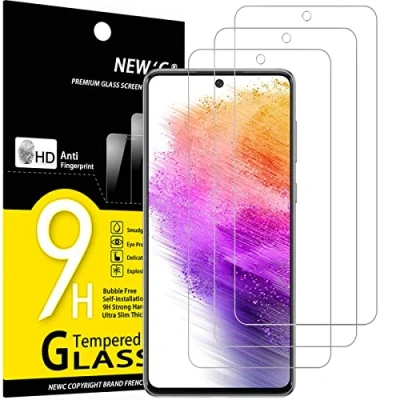 Afbeelding van NEW&#039;C 3 Stuks, Screen Protector voor Samsung Galaxy A73 5G, Gehard Glass Schermbeschermer Film 0.33 mm ultra transparant, resistent