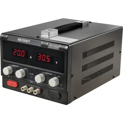 Afbeelding van VOLTCRAFT ESP 3020 Labvoeding, regelbaar 0 30 V/DC 20 A 600 W Steekaansluiting 4 mm Smal model Aantal uitgangen: 1 x