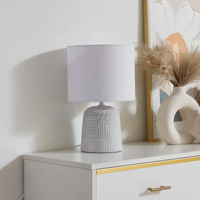 Afbeelding van Lindby Tafellamp 1licht Keramiek, linnen H: 40 cm E27 wit