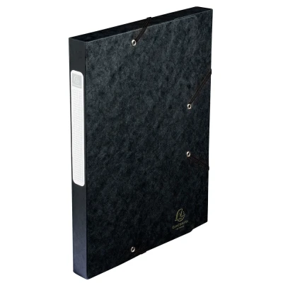 Afbeelding van Exacompta Elastobox Cartobox rug van 4 cm, zwart, kwaliteit 7/10e