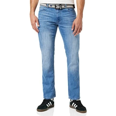 Afbeelding van Enzo Rechte jeans voor heren, Blauw licht wassen, 46W / 30L