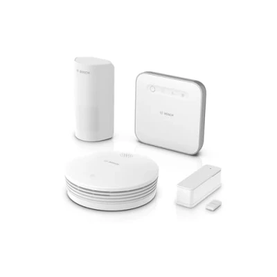 Afbeelding van Bosch Smart Home starterspakket Veiligheid II, betrouwbare bescherming bij brandgevaar en inbraak, compatibel met Apple Homekit, Amazon Alexa Google Assistant