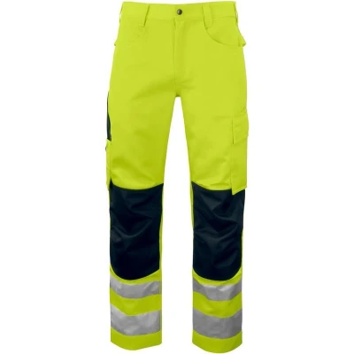 Afbeelding van ProJob 6532 SIGNALISATIEBROEK MET KNIEZAKKEN EN ISO 20471 KLASSE 2 646532 Geel/Zwart