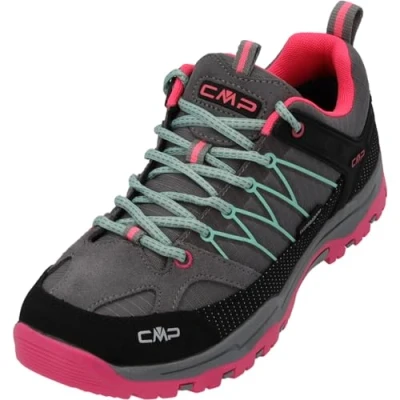 Afbeelding van CMP KIDS RIGEL Low TREKKING SHOES WP uniseks kind Trekkingschoenen Top, Cementgrijs fluoroze, 30 EU
