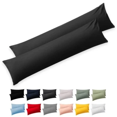 Afbeelding van Blumtal Kussenslopen 2 pack 40 x 145 cm Antraciet Superzacht Premium Jersey Kussensloop