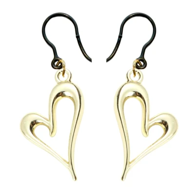 Afbeelding van Allergievrij goudkleurig hart oorbellen Montana Charme Bijoux