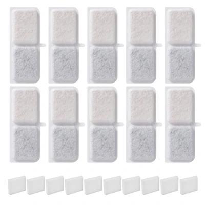 Afbeelding van 10 stuks Cat Waterfonteinfilters, kattenfilters voor waterfontein, verwenning van filters kattenfilters,drievoudige filterwaterfilters voor,kattenaccessoires