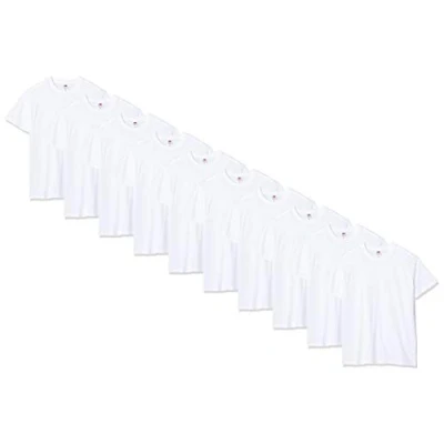 Afbeelding van Fruit of the Loom Heren T shirt (Pack van 10), Wit (Wit 30), XXL