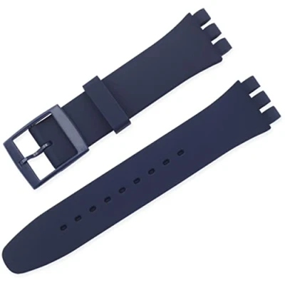 Afbeelding van BBZ 12 mm siliconen band compatibel met Swatch horlogeband