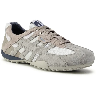 Afbeelding van Geox U SNAKE K heren SNEAKERS, Ice White., 44 EU
