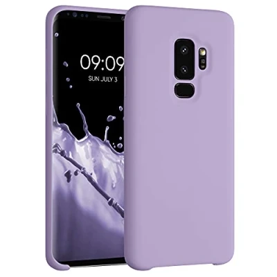 Afbeelding van kwmobile telefoonhoesje geschikt voor Samsung Galaxy S9 Plus Hoesje met siliconen coating Smartphone case in violet lila