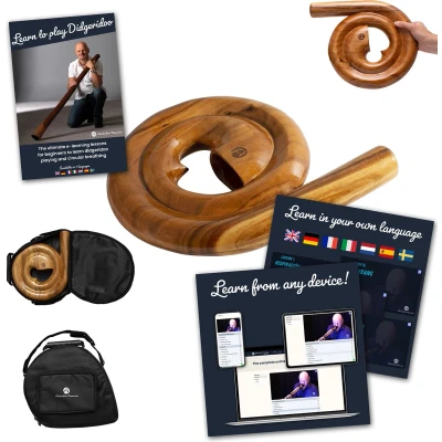 Afbeelding van Spiraal Didgeridoo inclusief online cursus &amp; Circulaire ademhaling