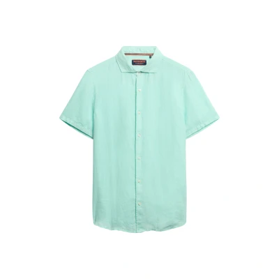 Afbeelding van Superdry Vacation Short Sleeve Overhemd, Heren, Maat: Large, Spearmint green