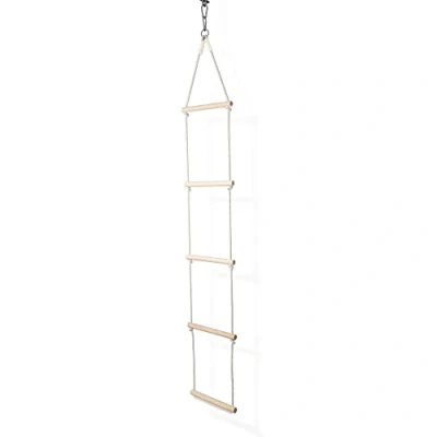 Afbeelding van MAMOI® Touwladder voor boom Duurzame klimladder Kinderen gemaakt van hout en katoen koord klimtouw Scandinavisch design 100% ECO Made in EU