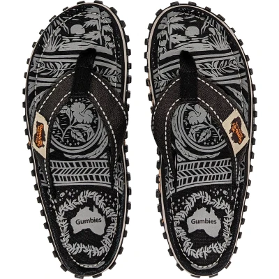 Afbeelding van Gumbies Model Original zwart/grijs teenslippers dames / heren schoenen sandaal, Midnight Black, 38 EU