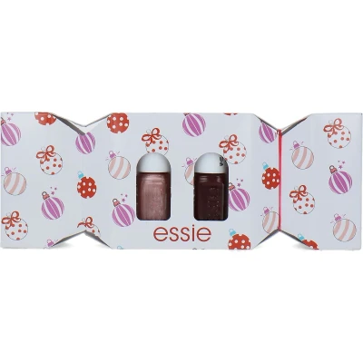 Afbeelding van Essie Xmas Cracker 2pc Mini Gift Set Bordeaux Penny Talk