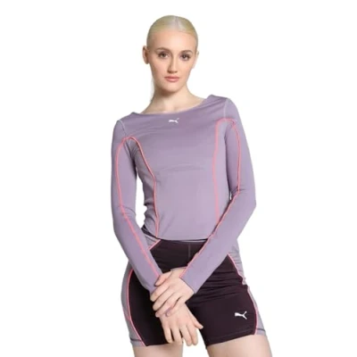 Afbeelding van Puma Cloudspun Longsleeve, Dames, Maat: Large, Pale plum