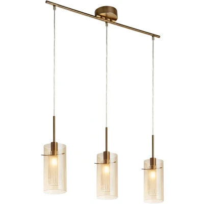 Afbeelding van Searchlight 3 lichts hanglamp Duo goud 3303 3CP