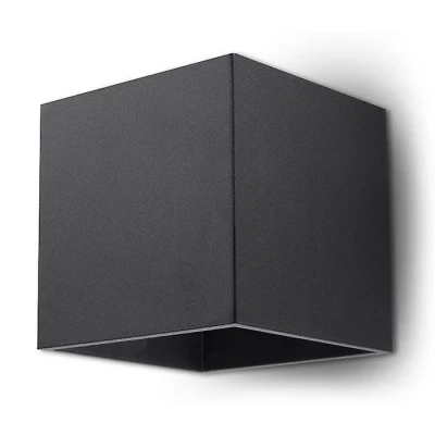 Afbeelding van Sollux Lighting Wandlamp QUAD 1 zwart