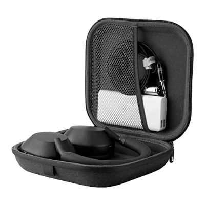 Afbeelding van Linkidea Draagtas voor hoofdtelefoon, compatibel met Sony WH1000XM5, WH ULT900N, CH710N, WH1000XM3, WH1000XM4 hoes, beschermende harde schaal reistas kabel, oplaadopslag (donkergrijs)