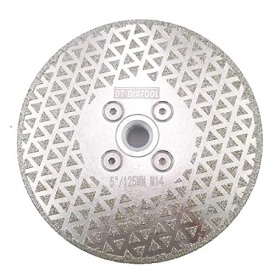 Afbeelding van DT DIATOOL Diamant snijden en slijpen schijven 5 inch/125mm x M14 enkele zijde gecoat gegalvaniseerd voor granieten tegel marmeren steen
