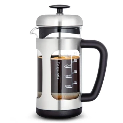 Afbeelding van Easyworkz Roestvrij Staal Franse Pers 350ml Koffiemarker Cafetière met Hittebestendig Borosilicaatglas