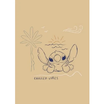 Afbeelding van Komar Artprint Disney Lilo and Stitch Chilled Vibes 50 x 70 cm (breedte hoogte) kinderkamer, wandsticker (set)