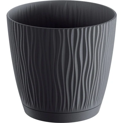 Afbeelding van Prosperplast Plantenpot kunststof antraciet D19 x H17,5 cm Plantenpotten