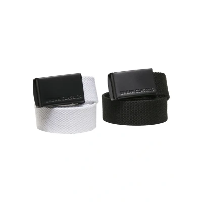 Afbeelding van Urban Classics 2 PACK Riem voor kinderen, Maat: One Size, Black white