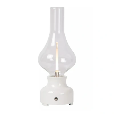 Afbeelding van Lucide JASON Oplaadbare Tafellamp Accu/Batterij LED Dimb. 1x2W 3000K 3 StepDim Wit
