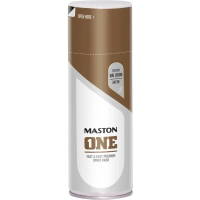 Afbeelding van Maston ONE spuitlak zijdeglans olijfbruin (RAL 8008) 400 ml