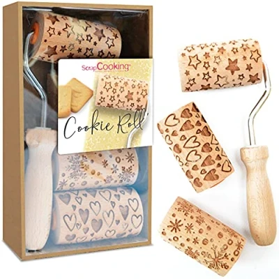 Afbeelding van Scrapcooking Mini Houten Koekjesrollen Set/3