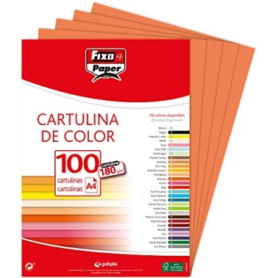 Afbeelding van Fixo Paper 11110455 karton, A4, 100 stuks, mandarijn, 180 g