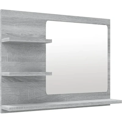 Afbeelding van vidaXL Badkamerspiegel 60x10,5x45 cm bewerkt hout grijs sonoma eiken