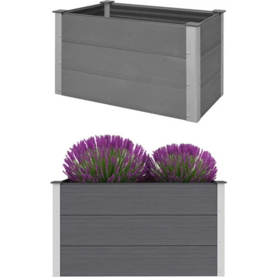 Afbeelding van Plantenbak verhoogd 100x50x54 cm HKC grijs